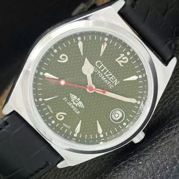 ВОССТАНОВЛЕННЫЕ МУЖСКИЕ ЧАСЫ CITIZEN AUTOMATIC 8200 JAPAN ЗЕЛЕНЫЙ ЦИФЕРБЛАТ A432356-2 R111-a432356