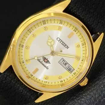 ВОССТАНОВЛЕННЫЕ МУЖСКИЕ ЧАСЫ CITIZEN AUTOMATIC 8200 JAPAN СЕРЕБРИСТЫЙ ЦИФЕРБЛАТ A431468-2 R107-a431468