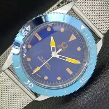 ВОССТАНОВЛЕННЫЕ МУЖСКИЕ ЧАСЫ TITUS SWISS 40 ММ С ПОВОРОТНЫМ БЕЗЕЛЕМ И СИНИМ ЦИФЕРБЛАТОМ a432725-2 R113-a432725