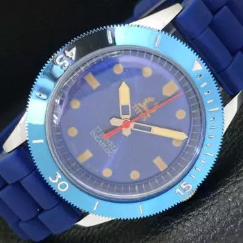 ВОССТАНОВЛЕННЫЕ МУЖСКИЕ ЧАСЫ TITUS SWISS 40 ММ С ПОВОРОТНЫМ БЕЗЕЛЕМ И СИНИМ ЦИФЕРБЛАТОМ a432754-2 R113-a432754