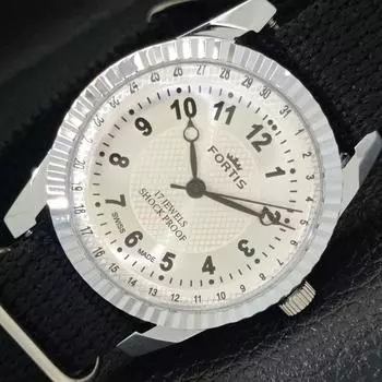 ВОССТАНОВЛЕННЫЕ МУЖСКИЕ ШВЕЙЦАРСКИЕ ЧАСЫ С РУЧНЫМ ЗАВОДОМ, ЦИФЕРБЛАТ СЕРЕБРИСТОГО ЦВЕТА a431658-2 R108-a431658