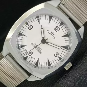 ВОССТАНОВЛЕННЫЕ МУЖСКИЕ ШВЕЙЦАРСКИЕ ЧАСЫ С РУЧНЫМ ЗАВОДОМ, БЕЛЫЙ ЦИФЕРБЛАТ a431768-2 R108-a431768