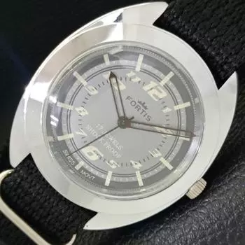 ВОССТАНОВЛЕННЫЕ МУЖСКИЕ ШВЕЙЦАРСКИЕ ЧАСЫ С РУЧНЫМ ЗАВОДОМ, ЦИФЕРБЛАТ СЕРОГО ЦВЕТА a432104-2 R110-a432104