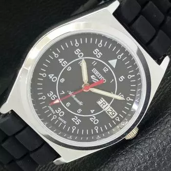 ВОССТАНОВЛЕННЫЕ SEIKO 5 AUTOMATIC 6309A JAPAN MENS ЧЕРНЫЙ ЦИФЕРБЛАТ ЧАСЫ a427278-2 QRL-a427278