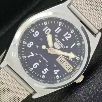 ВОССТАНОВЛЕННЫЕ SEIKO 5 AUTOMATIC 6309A JAPAN MENS CИНИЙ ЦИФЕРБЛАТ a427292-2 QRL-a427292