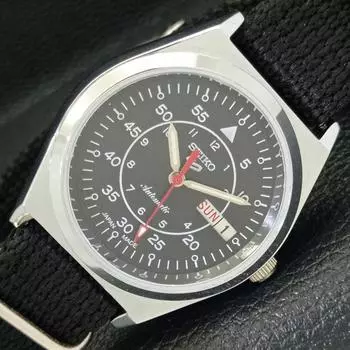 ВОССТАНОВЛЕННЫЕ SEIKO 5 AUTOMATIC 6309A JAPAN МУЖСКИЕ ЧАСЫ С ЧЕРНЫМ ЦИФЕРБЛАТОМ a427280-2 QRL-a427280