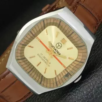 ВОССТАНОВЛЕННЫЕ ШВЕЙЦАРСКИЕ МУЖСКИЕ ЧАСЫ RODANIA С РУЧНЫМ ЗАВОДОМ И ЦИФЕРБЛАТОМ ЗОЛОТИСТОГО ЦВЕТА a432705-2 R113-a432705