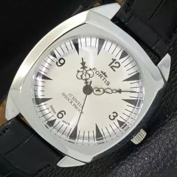 ВОССТАНОВЛЕННЫЕ ШВЕЙЦАРСКИЕ МУЖСКИЕ ЧАСЫ С РУЧНЫМ ЗАВОДОМ, СЕРЕБРИСТЫЙ ЦИФЕРБЛАТ a431812-2 R108-a431812