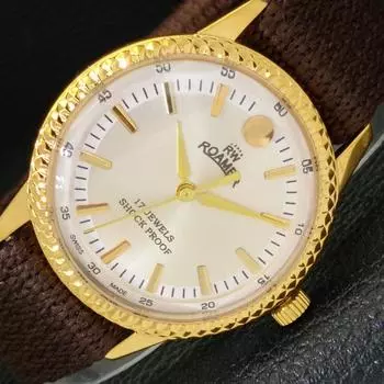 ВОССТАНОВЛЕННЫЕ ШВЕЙЦАРСКИЕ МУЖСКИЕ ЧАСЫ С РУЧНЫМ ЗАВОДОМ, СЕРЕБРЯНЫЙ ЦИФЕРБЛАТ A431404-2 R107-a431404