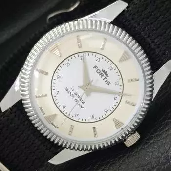 ВОССТАНОВЛЕННЫЕ ШВЕЙЦАРСКИЕ МУЖСКИЕ ЧАСЫ С РУЧНЫМ ЗАВОДОМ, ЦИФЕРБЛАТ КРЕМА a431010-2 R105-a431010