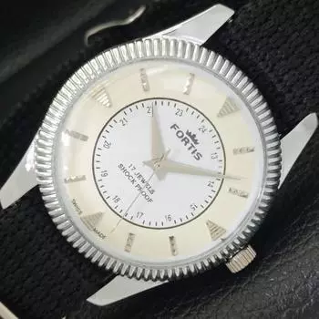 ВОССТАНОВЛЕННЫЕ ШВЕЙЦАРСКИЕ МУЖСКИЕ ЧАСЫ С РУЧНЫМ ЗАВОДОМ, ЦИФЕРБЛАТ КРЕМА a431012-2 R105-a431012