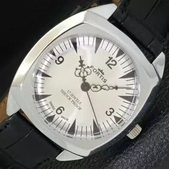 ВОССТАНОВЛЕННЫЕ ШВЕЙЦАРСКИЕ МУЖСКИЕ ЧАСЫ С РУЧНЫМ ЗАВОДОМ, СЕРЕБРИСТЫЙ ЦИФЕРБЛАТ a431808-2 R108-a431808