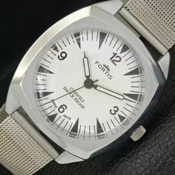 ВОССТАНОВЛЕННЫЕ ШВЕЙЦАРСКИЕ МУЖСКИЕ ЧАСЫ С РУЧНЫМ ЗАВОДОМ, БЕЛЫЙ ЦИФЕРБЛАТ a431769-2 R108-a431769