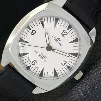 ВОССТАНОВЛЕННЫЕ ШВЕЙЦАРСКИЕ МУЖСКИЕ ЧАСЫ С РУЧНЫМ ЗАВОДОМ, БЕЛЫЙ ЦИФЕРБЛАТ a431744-2 R108-a431744