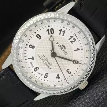 ВОССТАНОВЛЕННЫЕ ШВЕЙЦАРСКИЕ МУЖСКИЕ ЧАСЫ С РУЧНЫМ ЗАВОДОМ, БЕЛЫЙ ЦИФЕРБЛАТ a431617-2 R108-a431617