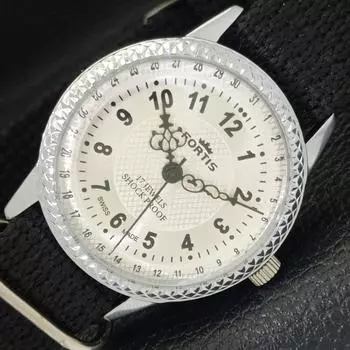 ВОССТАНОВЛЕННЫЕ ШВЕЙЦАРСКИЕ МУЖСКИЕ ЧАСЫ С РУЧНЫМ ЗАВОДОМ, СЕРЕБРИСТЫЙ ЦИФЕРБЛАТ a431605-2 R108-a431605