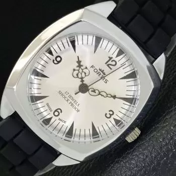 ВОССТАНОВЛЕННЫЕ ШВЕЙЦАРСКИЕ МУЖСКИЕ ЧАСЫ С РУЧНЫМ ЗАВОДОМ, СЕРЕБРИСТЫЙ ЦИФЕРБЛАТ a431797-2 R108-a431797