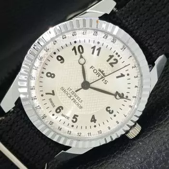 ВОССТАНОВЛЕННЫЕ ШВЕЙЦАРСКИЕ МУЖСКИЕ ЧАСЫ С РУЧНЫМ ЗАВОДОМ, СЕРЕБРИСТЫЙ ЦИФЕРБЛАТ a431657-2 R108-a431657