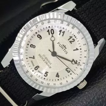 ВОССТАНОВЛЕННЫЕ ШВЕЙЦАРСКИЕ МУЖСКИЕ ЧАСЫ С РУЧНЫМ ЗАВОДОМ, СЕРЕБРИСТЫЙ ЦИФЕРБЛАТ a431655-2 R108-a431655