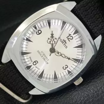 ВОССТАНОВЛЕННЫЕ ШВЕЙЦАРСКИЕ МУЖСКИЕ ЧАСЫ С РУЧНЫМ ЗАВОДОМ, СЕРЕБРИСТЫЙ ЦИФЕРБЛАТ a431817-2 R108-a431817