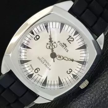 ВОССТАНОВЛЕННЫЕ ШВЕЙЦАРСКИЕ МУЖСКИЕ ЧАСЫ С РУЧНЫМ ЗАВОДОМ, СЕРЕБРИСТЫЙ ЦИФЕРБЛАТ a431792-2 R108-a431792