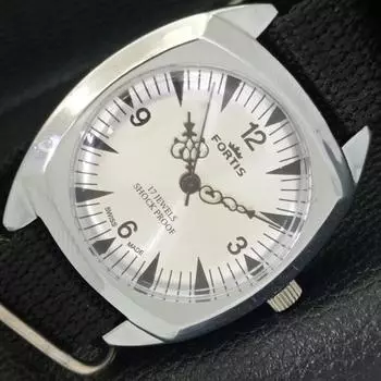 ВОССТАНОВЛЕННЫЕ ШВЕЙЦАРСКИЕ МУЖСКИЕ ЧАСЫ С РУЧНЫМ ЗАВОДОМ, СЕРЕБРИСТЫЙ ЦИФЕРБЛАТ a431815-2 R108-a431815