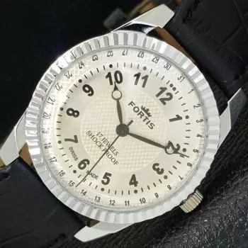 ВОССТАНОВЛЕННЫЕ ШВЕЙЦАРСКИЕ МУЖСКИЕ ЧАСЫ С РУЧНЫМ ЗАВОДОМ, СЕРЕБРИСТЫЙ ЦИФЕРБЛАТ a431667-2 R108-a431667