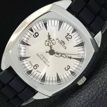 ВОССТАНОВЛЕННЫЕ ШВЕЙЦАРСКИЕ МУЖСКИЕ ЧАСЫ С РУЧНЫМ ЗАВОДОМ, СЕРЕБРИСТЫЙ ЦИФЕРБЛАТ a431801-2 R108-a431801