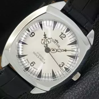 ВОССТАНОВЛЕННЫЕ ШВЕЙЦАРСКИЕ МУЖСКИЕ ЧАСЫ С РУЧНЫМ ЗАВОДОМ, СЕРЕБРИСТЫЙ ЦИФЕРБЛАТ a431806-2 R108-a431806