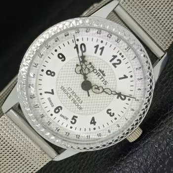 ВОССТАНОВЛЕННЫЕ ШВЕЙЦАРСКИЕ МУЖСКИЕ ЧАСЫ С РУЧНЫМ ЗАВОДОМ, БЕЛЫЙ ЦИФЕРБЛАТ a431637-2 R108-a431637