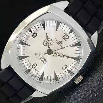 ВОССТАНОВЛЕННЫЕ ШВЕЙЦАРСКИЕ МУЖСКИЕ ЧАСЫ С РУЧНЫМ ЗАВОДОМ, СЕРЕБРИСТЫЙ ЦИФЕРБЛАТ a431798-2 R108-a431798