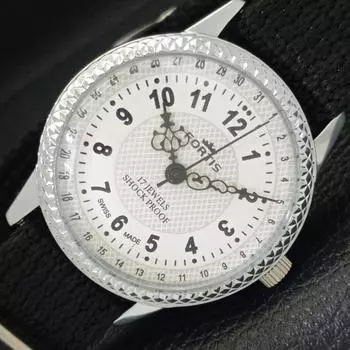 ВОССТАНОВЛЕННЫЕ ШВЕЙЦАРСКИЕ МУЖСКИЕ ЧАСЫ С РУЧНЫМ ЗАВОДОМ, БЕЛЫЙ ЦИФЕРБЛАТ a431625-2 R108-a431625