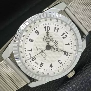 ВОССТАНОВЛЕННЫЕ ШВЕЙЦАРСКИЕ МУЖСКИЕ ЧАСЫ С РУЧНЫМ ЗАВОДОМ, БЕЛЫЙ ЦИФЕРБЛАТ a431650-2 R108-a431650