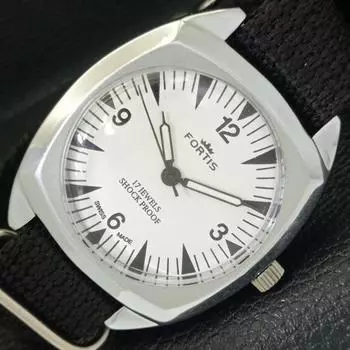 ВОССТАНОВЛЕННЫЕ ШВЕЙЦАРСКИЕ МУЖСКИЕ ЧАСЫ С РУЧНЫМ ЗАВОДОМ, БЕЛЫЙ ЦИФЕРБЛАТ a431754-2 R108-a431754