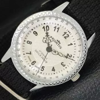 ВОССТАНОВЛЕННЫЕ ШВЕЙЦАРСКИЕ МУЖСКИЕ ЧАСЫ С РУЧНЫМ ЗАВОДОМ, СЕРЕБРИСТЫЙ ЦИФЕРБЛАТ a431604-2 R108-a431604