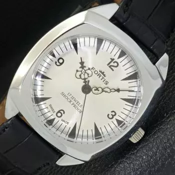 ВОССТАНОВЛЕННЫЕ ШВЕЙЦАРСКИЕ МУЖСКИЕ ЧАСЫ С РУЧНЫМ ЗАВОДОМ, СЕРЕБРИСТЫЙ ЦИФЕРБЛАТ a431811-2 R108-a431811