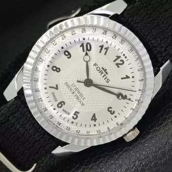 ВОССТАНОВЛЕННЫЕ ШВЕЙЦАРСКИЕ МУЖСКИЕ ЧАСЫ С РУЧНЫМ ЗАВОДОМ, СЕРЕБРИСТЫЙ ЦИФЕРБЛАТ a432101-2 R110-a432101