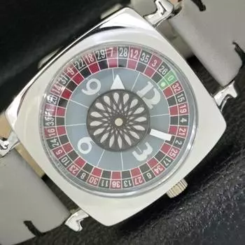 ВОССТАНОВЛЕННЫЕ ШВЕЙЦАРСКИЕ МУЖСКИЕ ЧАСЫ В СТИЛЕ АР-ДЕКО С РУЧНЫМ ЗАВОДОМ, СЕРЫЙ ЦИФЕРБЛАТ a431211-2 R106-a431211