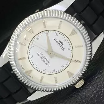 ВОССТАНОВЛЕННЫЕ ШВЕЙЦАРСКИЕ МУЖСКИЕ МЕХАНИЧЕСКИЕ ЧАСЫ С РУЧНЫМ ЗАВОДОМ, ЦИФЕРБЛАТ КРЕМА a431005-2 R105-a431005