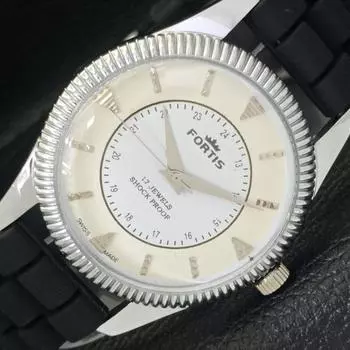 ВОССТАНОВЛЕННЫЕ ШВЕЙЦАРСКИЕ МУЖСКИЕ МЕХАНИЧЕСКИЕ ЧАСЫ С РУЧНЫМ ЗАВОДОМ, ЦИФЕРБЛАТ КРЕМА a431007-2 R105-a431007