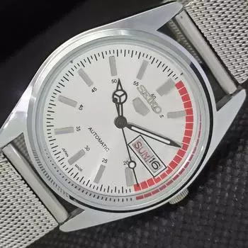 ВОССТАНОВЛЕННЫЕ ВИНТАЖНЫЕ АВТОМАТИЧЕСКИЕ ЯПОНСКИЕ МУЖСКИЕ ЧАСЫ D/D СЕРЕБРЯНЫЕ a287105-2 SeikoQ-a287105