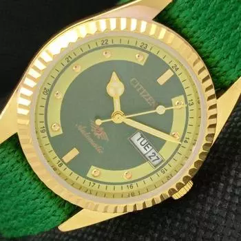 ВОССТАНОВЛЕННЫЕ ВИНТАЖНЫЕ ЧАСЫ CITIZEN AUTO 8200 ЯПОНИЯ МУЖСКИЕ D/D ЗЕЛЕНЫЕ ЧАСЫ 610b-a317869-2 SKU610b-a317869