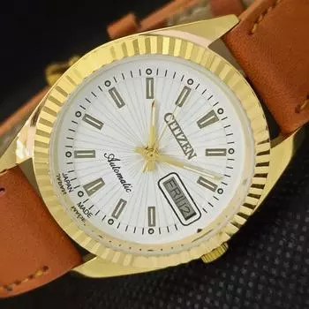 ВОССТАНОВЛЕННЫЕ ВИНТАЖНЫЕ ЧАСЫ CITIZEN AUTO 8200 ЯПОНИЯ МУЖСКИЕ D/D БЕЛЫЕ ЧАСЫ 550c-a290219-2 SKU550c-a290219