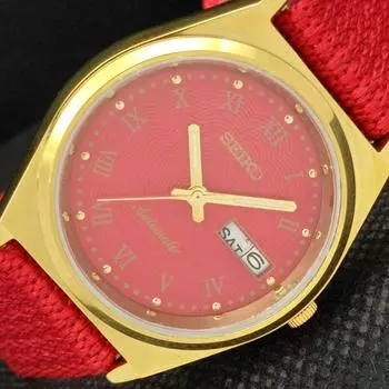 ВОССТАНОВЛЕННЫЕ ВИНТАЖНЫЕ ЧАСЫ SEIKO 5 AUTO 6309A ЯПОНИЯ МУЖСКИЕ D/D КРАСНЫЕ ЧАСЫ 593c-a314892-2 SKU593c-a314892
