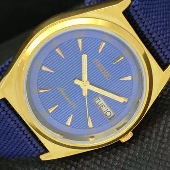 ВОССТАНОВЛЕННЫЕ ВИНТАЖНЫЕ ЧАСЫ SEIKO AUTO 6309A ЯПОНИЯ МУЖСКИЕ D/D СИНИЕ ЧАСЫ 595a-a312289-2 SKU595a-a312289