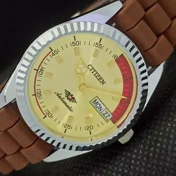 ВОССТАНОВЛЕННЫЕ ВИНТАЖНЫЕ CITIZEN AUTO 8200 ЯПОНИЯ МУЖСКИЕ D/D ЗОЛОТЫЕ ЧАСЫ 557a-a295312-9 SKU557a-a295312
