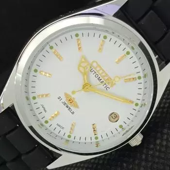 ВОССТАНОВЛЕННЫЕ ВИНТАЖНЫЕ CITIZEN AUTO 8200 ЯПОНИЯ МУЖСКИЕ БЕЛЫЕ ЧАСЫ С ДАТОЙ 608f-a316146-9 SKU608f-a316146