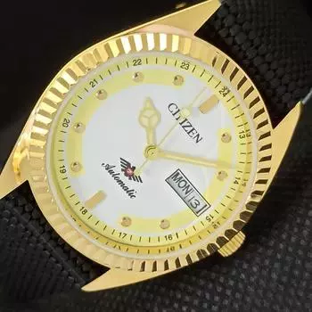 ВОССТАНОВЛЕННЫЕ ВИНТАЖНЫЕ CITIZEN AUTO 8200 ЯПОНИЯ МУЖСКИЕ D/D БЕЛЫЕ ЧАСЫ 548a-a250421-2 Citizena250421