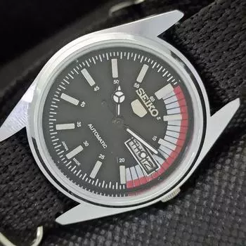 ВОССТАНОВЛЕННЫЕ ВИНТАЖНЫЕ МУЖСКИЕ ЧАСЫ SEIKO 5 AUTOMATIC JAPAN DAY/DATE ЧЕРНЫЕ a266370-3 Количествоa266370