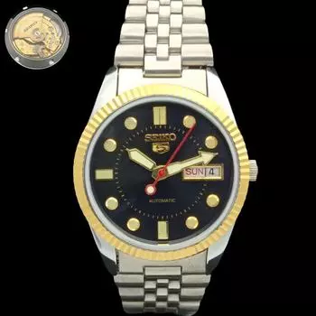 ВОССТАНОВЛЕННЫЕ ВИНТАЖНЫЕ МУЖСКИЕ ЧАСЫ SEIKO 5 AUTOMATIC PRESIDENT JAPAN 575a-a304932-9 SKU575a-a304932